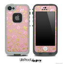 Pink Fabric Pattern Skin for the iPhone 5 or 4/4s LifeProof Case