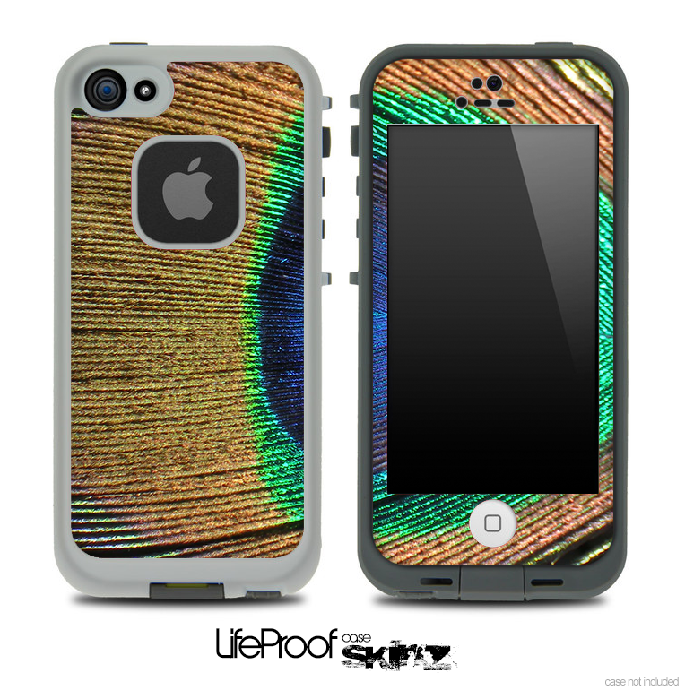 Large Peacock Feather Skin for the iPhone 5 or 4/4s LifeProof Case