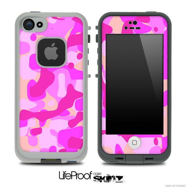Abstract Pink Camo Skin for the iPhone 5 or 4/4s LifeProof Case