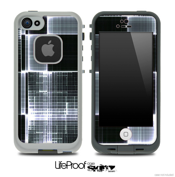 Abstract Black Plaid Skin for the iPhone 5 or 4/4s LifeProof Case