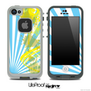 Blue Sunrise Splattered Yellow Skin for the iPhone 5 or 4/4s LifeProof Case