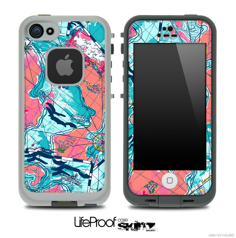 Colorful Navigation Skin for the iPhone 5 or 4/4s LifeProof Case