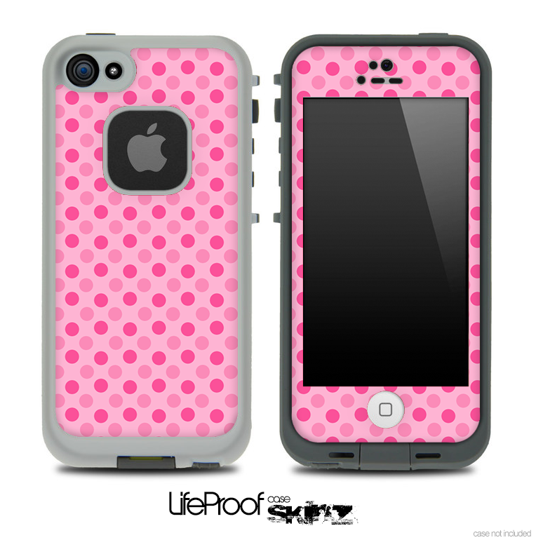 Scattered Pink Dots Skin for the iPhone 5 or 4/4s LifeProof Case