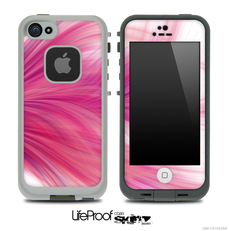 Pink Flowing Artistic Skin for the iPhone 5 or 4/4s LifeProof Case