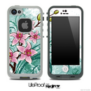 Pink & Green Watercolor Floral Skin for the iPhone 5 or 4/4s LifeProof Case