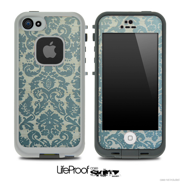 Subtle Green Lace Pattern Skin for the iPhone 5 or 4/4s LifeProof Case