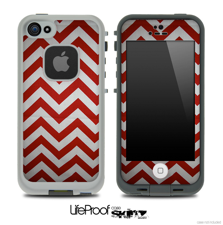 Candy Cane Zig Zag Skin for the iPhone 5 or 4/4s LifeProof Case