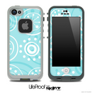 Swirly Blue Pattern V2 Skin for the iPhone 5 or 4/4s LifeProof Case