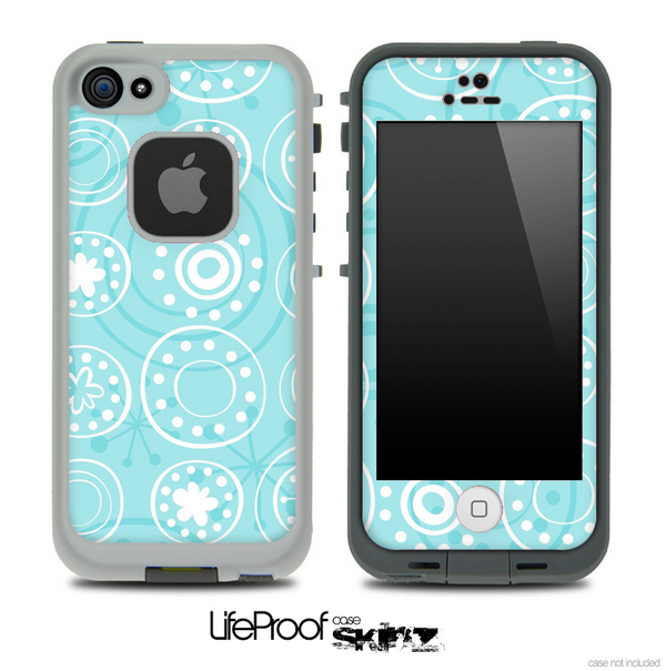 Swirly Blue Pattern V1 Skin for the iPhone 5 or 4/4s LifeProof Case