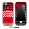 Red White and Black Chevron with Your Name Custom Skin for the iPhone 5 or 4/4s LifeProof Case