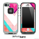 Pink & Blue Vintage V4 Chevron Skin for the iPhone 5 or 4/4s LifeProof Case