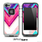 Pink & Blue Vintage V2 Chevron Skin for the iPhone 5 or 4/4s LifeProof Case