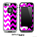 Two Toned Chevron Pattern Hot Pink Skin for the iPhone 5 or 4/4s LifeProof Case