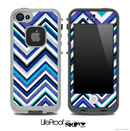 Vibrant Blue Sharp Chevron Skin for the iPhone 5 or 4/4s LifeProof Case