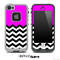 Hot Pink Black and White Chevron Pattern V3 Skin for the iPhone 5 or 4/4s LifeProof Case