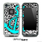 Vector Leopard Animal Print and Turquoise Anchor Skin for the iPhone 5 or 4/4s LifeProof Case