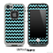 V4 Chevron Pattern Black and Turquoise Skin for the iPhone 5 or 4/4s LifeProof Case