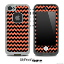 V4 Chevron Pattern Black and Coral Skin for the iPhone 5 or 4/4s LifeProof Case