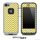 V3 Chevron Pattern White and Gold Skin for the iPhone 5 or 4/4s LifeProof Case