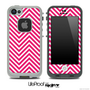 V3 Chevron Pattern Pink and White Skin for the iPhone 5 or 4/4s LifeProof Case
