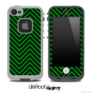 V3 Chevron Pattern Black and Green Skin for the iPhone 5 or 4/4s LifeProof Case