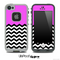 Solid Color Hot Pink and Chevron Pattern Skin for the iPhone 5 or 4/4s LifeProof Case