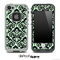 Delicate Pattern Black and Mint Green Skin for the iPhone 5 or 4/4s LifeProof Case