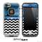 Mixed Blue Wood and Chevron Pattern Skin for the iPhone 5 or 4/4s LifeProof Case