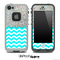 Mixed Colorful Dotted and Turquoise Chevron Pattern Skin for the iPhone 5 or 4/4s LifeProof Case