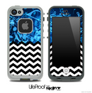 Mixed Glowing Musical Notes and Chevron Pattern Skin for the iPhone 5 or 4/4s LifeProof Case