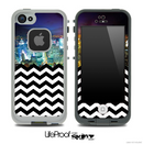 Mixed NYC SKYLINE and Chevron Pattern Skin for the iPhone 5 or 4/4s LifeProof Case
