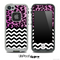 Mixed Neon Pink Cheetah and Chevron Pattern Skin for the iPhone 5 or 4/4s LifeProof Case