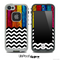 Mixed Neon Color Wood and Chevron Pattern Skin for the iPhone 5 or 4/4s LifeProof Case