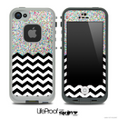Mixed Colorful Dotted and Chevron Pattern Skin for the iPhone 5 or 4/4s LifeProof Case