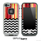 Mixed Red Grungy Striped and Chevron Pattern Skin for the iPhone 5 or 4/4s LifeProof Case