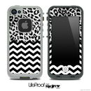 Mixed Leopard Print and Chevron Pattern Skin for the iPhone 5 or 4/4s LifeProof Case
