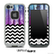 Mixed Pink/Blue Wood and Chevron Pattern Skin for the iPhone 5 or 4/4s LifeProof Case