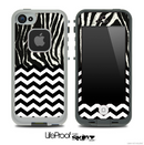 Mixed Real Zebra and Chevron Pattern Skin for the iPhone 5 or 4/4s LifeProof Case