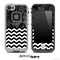 Mixed Black Floral Pattern and Chevron Pattern Skin for the iPhone 5 or 4/4s LifeProof Case