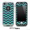 Black and Turquoise Chevron Pattern Skin for the iPhone 5 or 4/4s LifeProof Case
