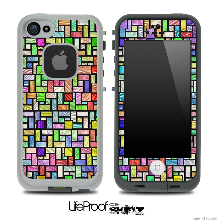Colorful Tiled Pattern Skin for the iPhone 5 or 4/4s LifeProof Case