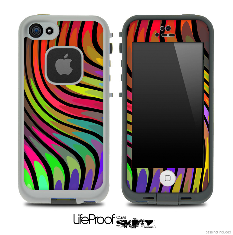 Abstract Color Swirls V2 Skin for the iPhone 5 or 4/4s LifeProof Case