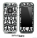 White and Black Plaid Anchor Collage Skin for the iPhone 5 or 4/4s LifeProof Case
