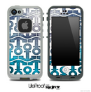 White and Abstract Oil Painting Anchor Collage Skin for the iPhone 5 or 4/4s LifeProof Case