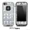 White and Silver Sparkle Print Anchor Collage Skin for the iPhone 5 or 4/4s LifeProof Case