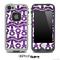 White and Purple Paisley Anchor Collage Skin for the iPhone 5 or 4/4s LifeProof Case