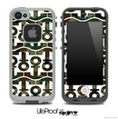 White and Traditional Camouflage Anchor Collage Skin for the iPhone 5 or 4/4s LifeProof Case