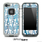 White and Aged Blue Wood Anchor Collage Skin for the iPhone 5 or 4/4s LifeProof Case