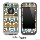 White and Aged Color Wood Anchor Collage Skin for the iPhone 5 or 4/4s LifeProof Case