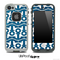 White and Blue Sparkle Anchor Collage Skin for the iPhone 5 or 4/4s LifeProof Case